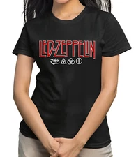 LED ZEPPELIN ZOSO RED WOMENS T SHIRT