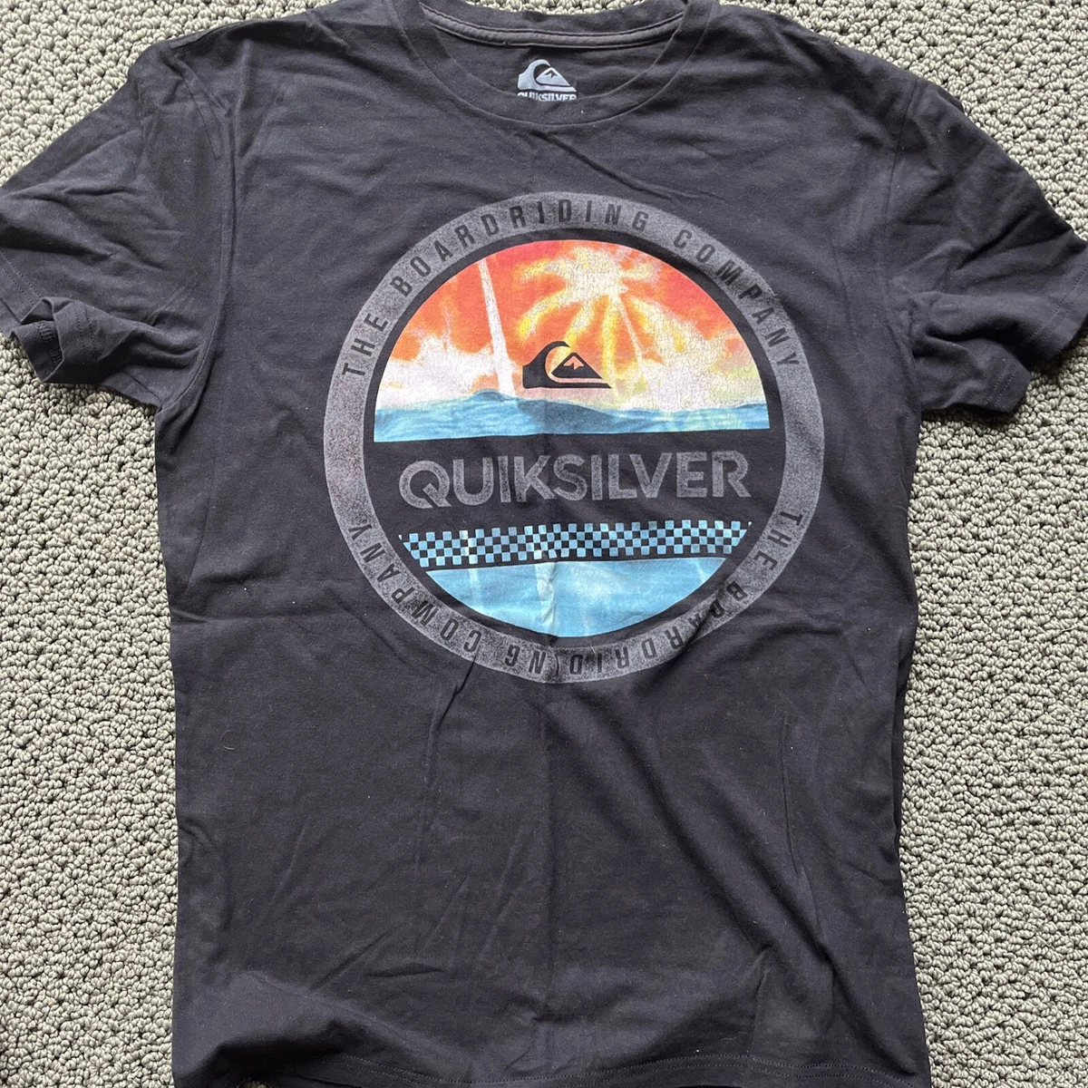 Quicksilver Sun Wave logo t-shirt black size S Mens