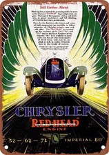 Metal Sign - 1928 Chrysler Vintage Ad 04 - Old Retro Rusty Look Metal Sign - 1928 Chrysler Vintage Ad 04 - Old Retro Rusty Look
