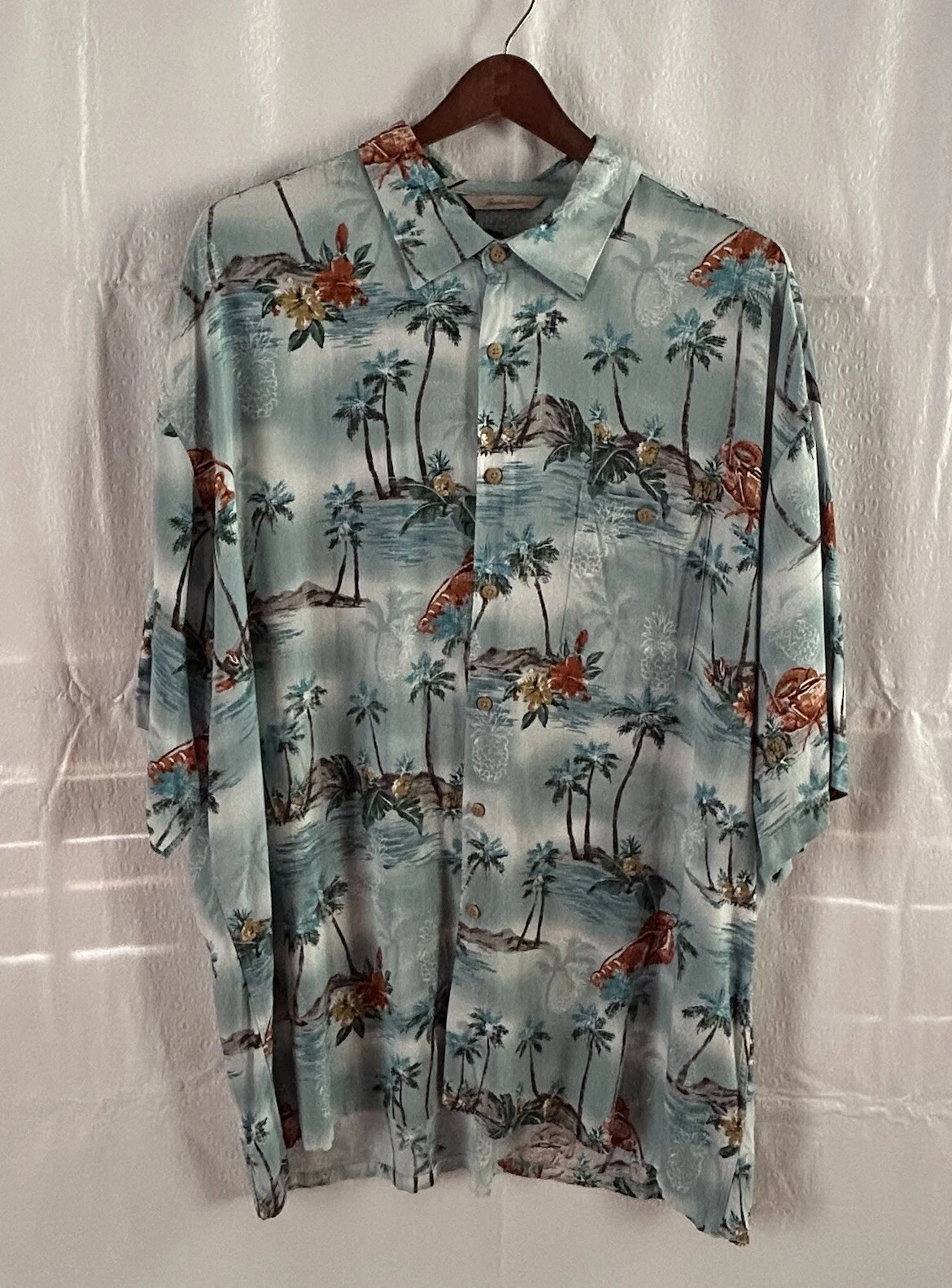 Mens Paradise Collection Hawaiian Shirt Size XXL Short Sleeve Button-Down Collar