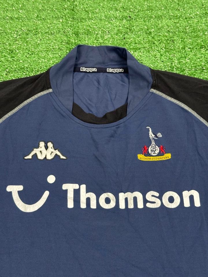 Tottenham Hotspur FC Kappa 2004 Navy Away T-Shirt | Adult Large Football Top Kit - Image 2 of 4