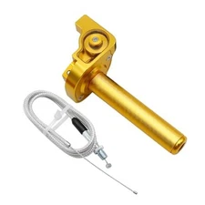  7/8'' 22MM Motorcycle Throttle Grip, CNC Aluminum Quick Twist Throttle Gold