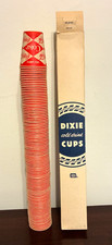 100 Coca Cola Coke Diamond 4 oz. Paper Wax Cups in Dixie Sleeve Soda Advertising