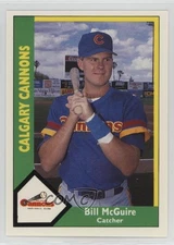 1990 CMC AAA Calgary Cannons Green Back Bill McGuire #14