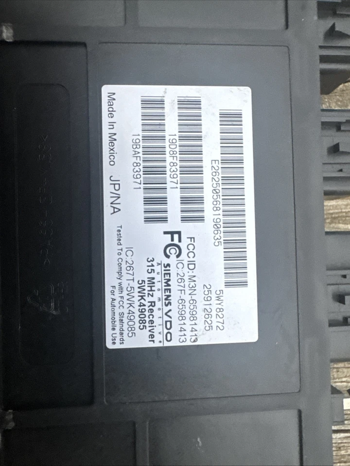 2008 CADILLAC STS V 3.6 GAS THEFT LOCKING COMPUTER CONTROL MODULE UNIT OEM Works Foto 2 de 4
