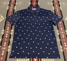 Birdie Bound Performance Golf Balls Pront Polo Shirt Mens S AOP NWT T46