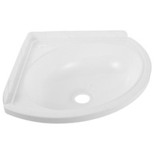 White Plastic Triangular Wall Mounted Corner Sink For Bathroom Spaces
