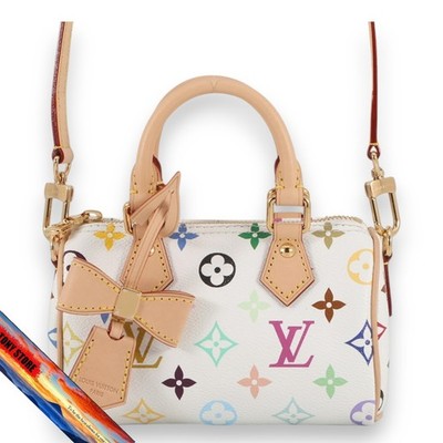 Louis Vuitton Monogram Multicolor Nano Speedy M13391 Leder Handgelenktasche...