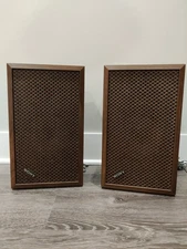 Vintage Sony SS 510 Speakers Woodgrain (Pair) Tested Working!!