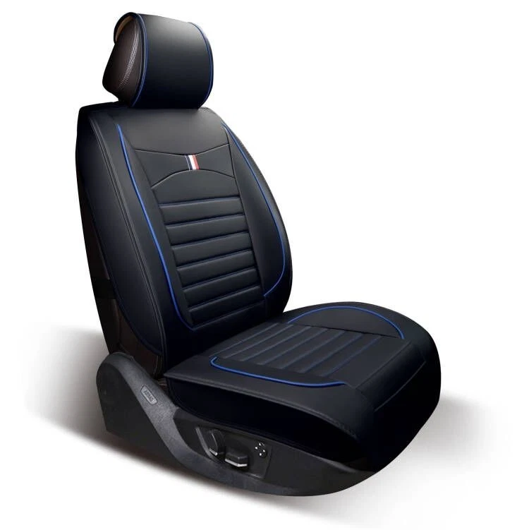 Coprisedili Completi In Pelle Sintetica Blu Nera Per BMW Serie 1 3 5 X1 X3 X5 - Immagine 4 di 4