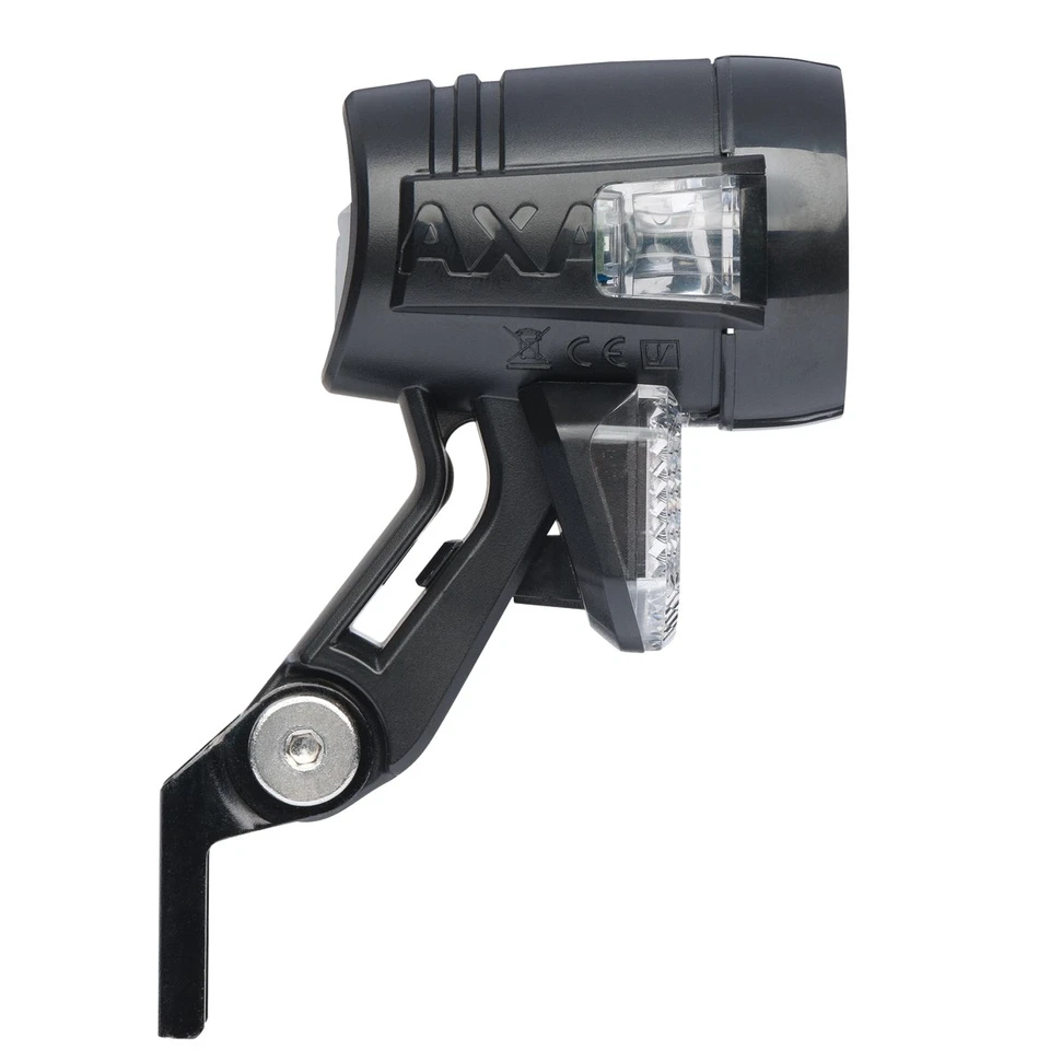 Fahrrad Dynamp Scheinwerfer 30 Lux AXA Blueline LED 30 Switch Schalter schwarz - Bild 2 von 4