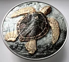 Lucky Gold Sea Turtle - American Silver Eagle 1oz .999 Silver Dollar Coin