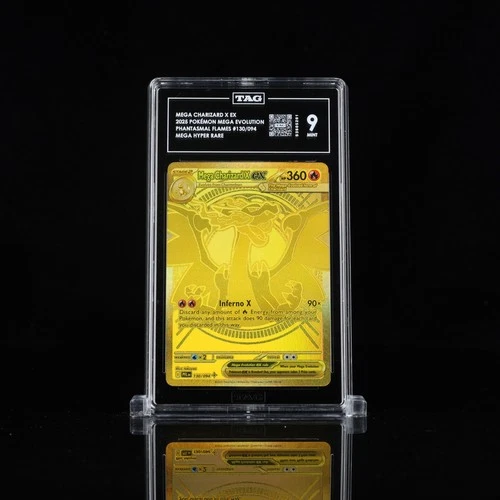 Mega Charizard x EX 130/094 Me02: Phantasmal Flames Holo TAG 9