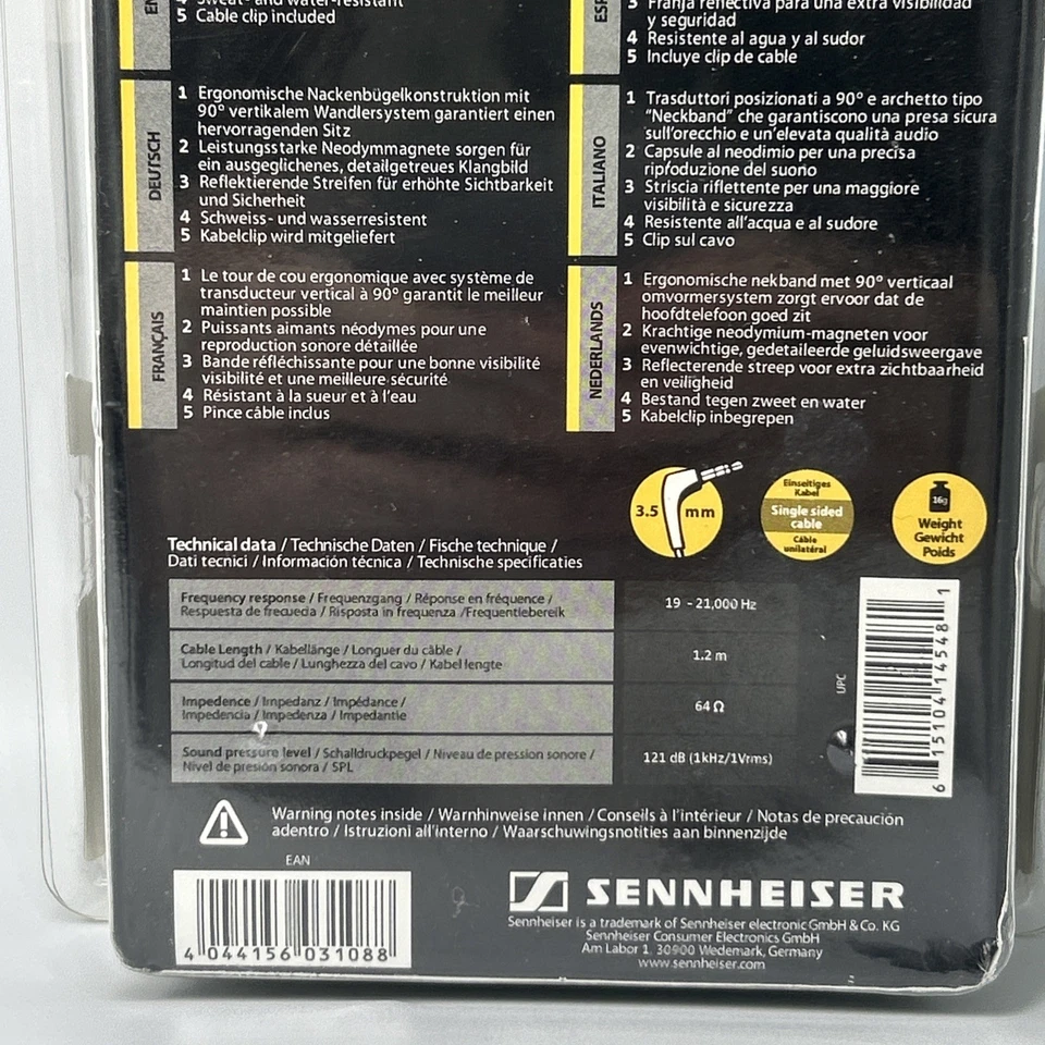 Sennheiser PMX 80 Sports Headphones Orange/Grey (New) Discontinued - Image 4 of 4