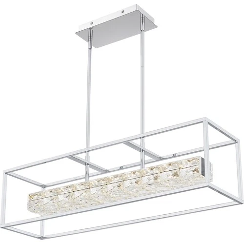 Polished Chrome LED Linear Chandelier from the Dazzle Collection - Picture 4 of 7
