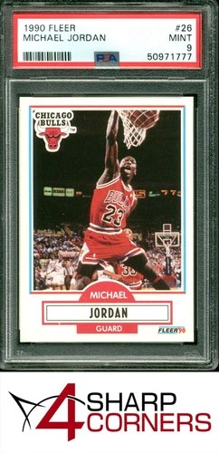 1990 FLEER #26 MICHAEL JORDAN BULLS HOF PSA 9