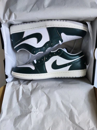 Air Jordan 1 Low SE Oxizixed Green Blanc UK 11.5 US 12 NUOVO SPEDIZIONE VELOCE