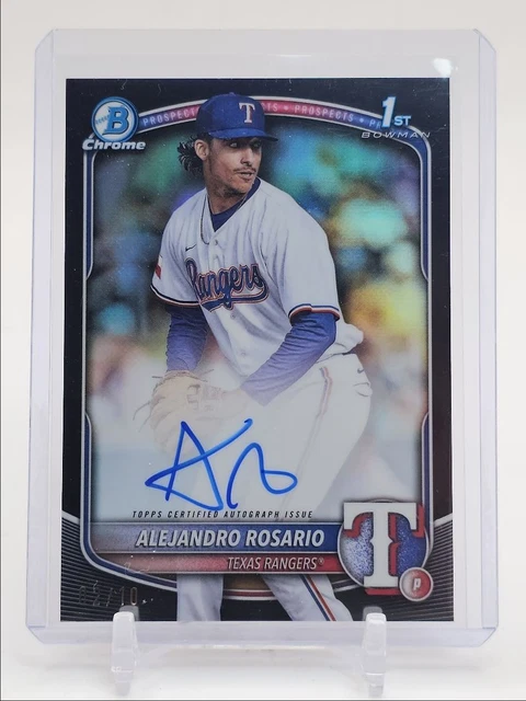 Alejandro Rosario 2025 Bowman Chrome 1st Autograph True Black Auto /10 Q1300
