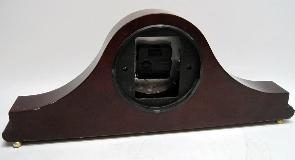 Reloj de Cuarzo Galleria Abrigo Art Deco Dorado Y Marrón Probado 19" Ancho Foto 4 de 4