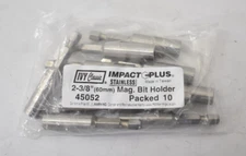 Lot of 10 Ivy Classic Impact Plus Magnetic Bit Holder Tools 2-3/8" 45052