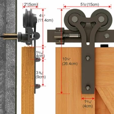 5-16FT Sliding Barn Door Hardware Kit Closet Track kit for Single Double Door