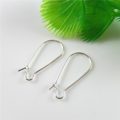 25*12mm Silver Metal U Shape Ear Clasp Hook Earring Clip Jewellery Making 160PCS - Picture 2 of 6