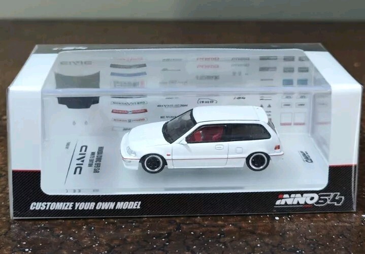 Inno64 Honda Civic EF9 SiR White Edition Customize Your Own