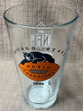 Chicago Bears World Champions 1946 Boelter Pint Glass - NEW