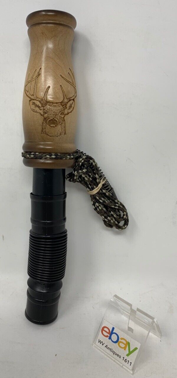 Wooden Amish Crafted Buck Deer Grunt Call with Lanyard - New, Unused!