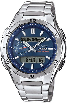 Casio WVA-M650D-2AER Wave Ceptor Herren-Armbanduhr Solar Funkuhr 10 ATM 43 mm