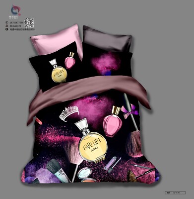 3D Parfüm Kosmetik Muster Quilt Cover Set Bettwäsche Sets Kissenbezüge 64