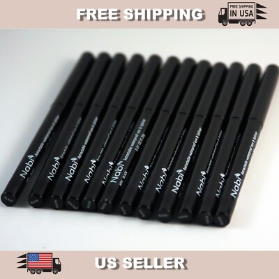 12 pcs Nabi Retractable Waterproof Black Eyeliner Makeup Lot [ US Seller]
