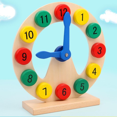 Kikuo Horloge D'apprentissage En Bois De 14 Cm, Horloge Pédagogique