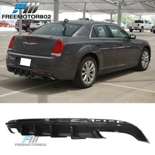 Fits 15-23 Chrysler 300 Gloss Black IKON V1 Rear Bumper Diffuser Shark Fin 2PCS