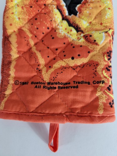 Vtg Boston Trading Warehouse Lobster Claw Seafood Oven Mitt Glove 1992 New - Picture 4 of 6