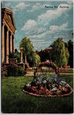 Applied Arts Building Landscape Flower Gardens Building Scenic View Postcard