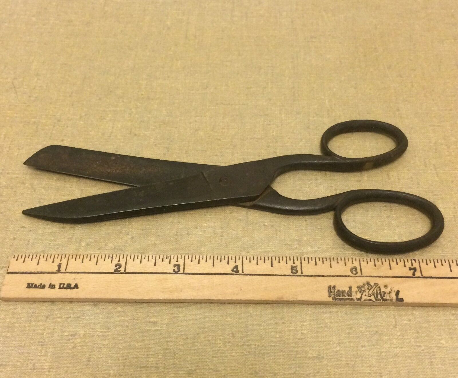 ANTIQUE TAILORS SCISSORS HAND SHEARS AS FOUND