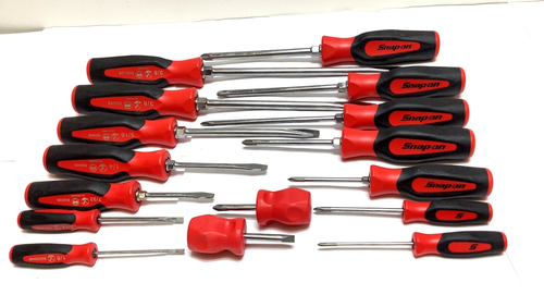 New Snap-on™ SGDX160BR SGDX160B 12pc Soft Grip Combination Screwdriver set Red - Picture 4 of 6