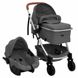 Poussette Pour Bebe 3 En 1 Gris Fonce Aluminium G2m5 Ebay
