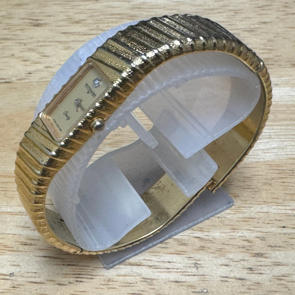 Bonito reloj de cuarzo suizo Wittnauer HT4494 para mujer tono dorado brazalete batería nueva Foto 4 de 4