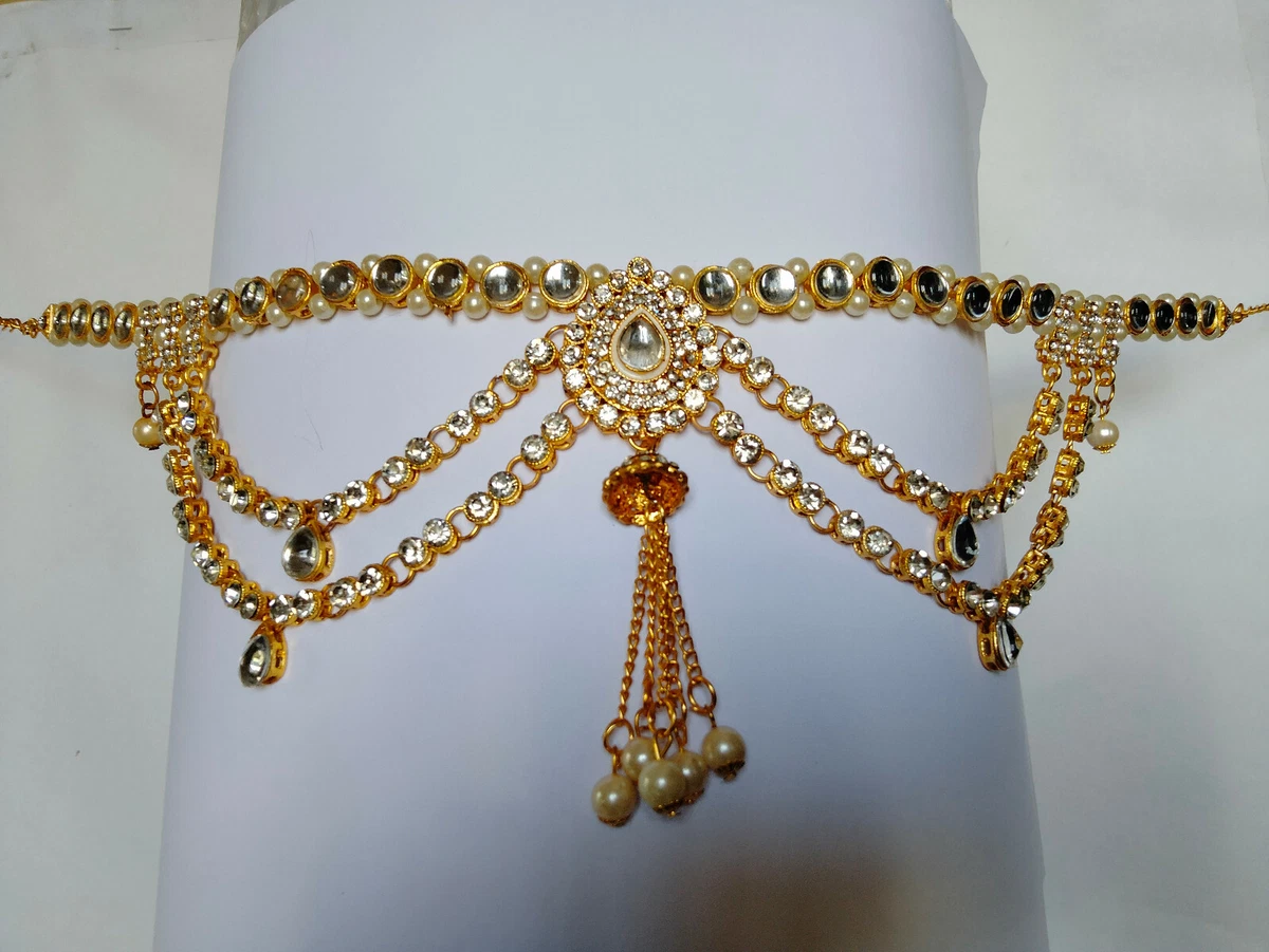 Ethnic Kamar Bandh Chain Hip Waist Belt Gold Tone Fashion Bridal Jewelry