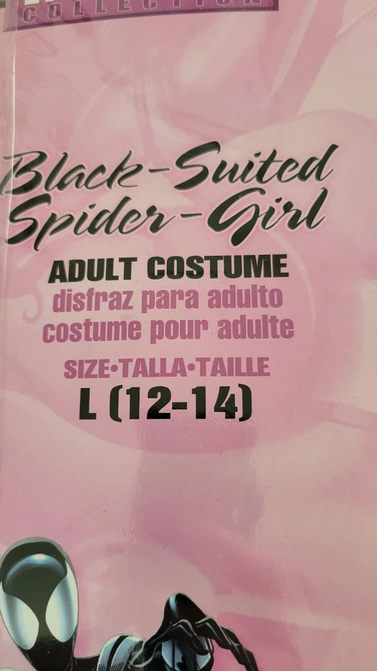 Marvel Negro Adulto Disfraz Spider-Girl Hija de Spider-Man Talla Grande L 12-14 Foto 4 de 4