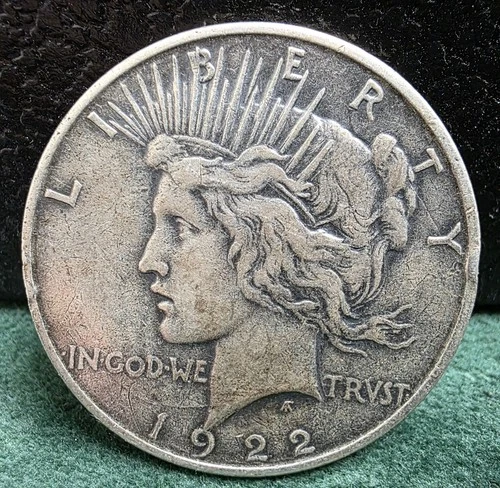 1922-D Peace Silver Dollar, VG+ Condition, 90% Silver Coin