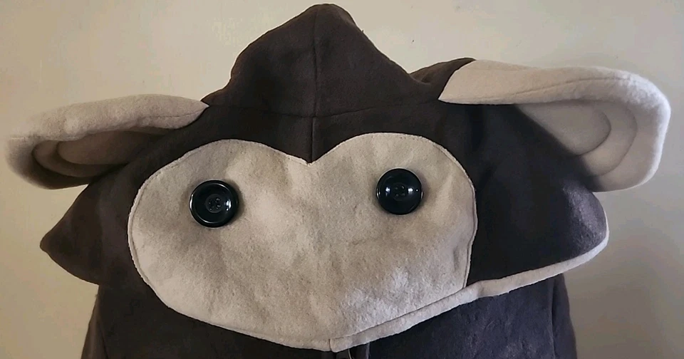 Leg Avenue 舒适猴子连帽连衣裙带尾巴女式服装 S 码性感舒适 — 第 3/4 张图片