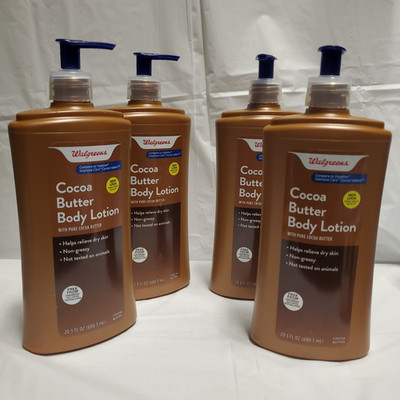 Walgreens Cocoa Butter Body Lotion Moisturizer Not Tested on Animals 20.3 fl oz