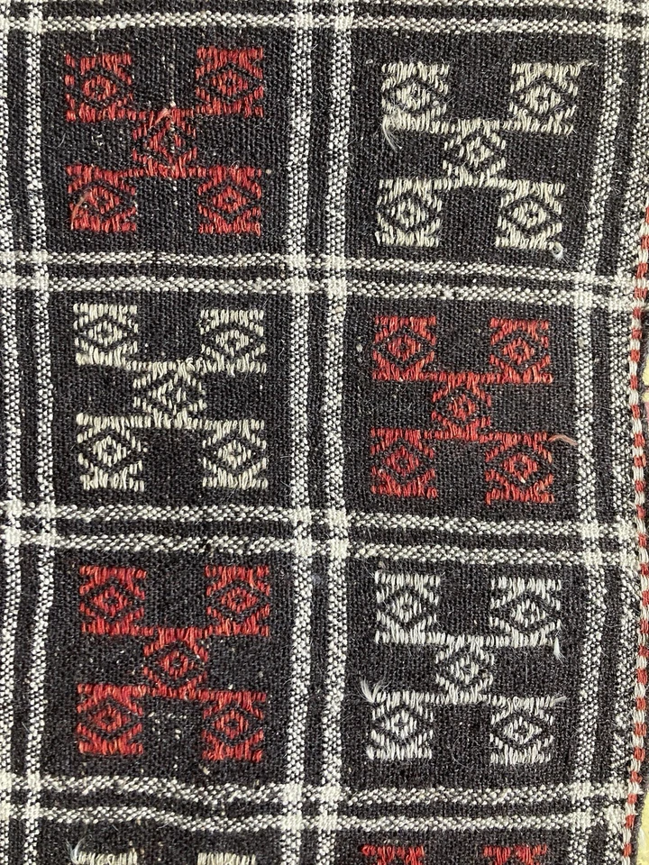 大号复古 70 年代编织挂毯区域地毯土耳其边 48 英寸 X 3 码几何图案 — 第 3/4 张图片