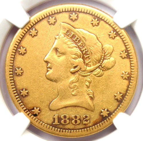1882-CC Liberty Gold Eagle $10 Carson City Coin - Certified NGC VF Details