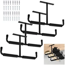 4 Pack Overhead Garage Storage Hooks, 16.5" Heavy Duty Ceiling Mount Hangers,...