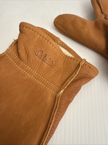 NEW Cabela's Elkskin Chopper Mitts Thinsulate Lining - Tan - Men’s XL - Picture 2 of 6