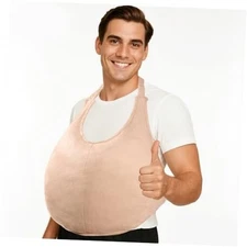 Adjustable Fat Suit Costume – Fake Belly Stuffer with Zipper Padding, Santa 